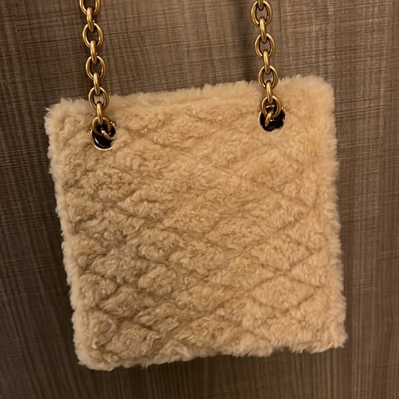 Saint Laurent Le Maillon Genuine Shearling Crossbody Bag NEW - Picture 8 of 13